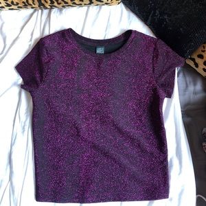 Wild fable purple sparkly crop top